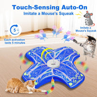 Interactive Cat Toys for Indoor Cats - Blue Cover Cloth Toy - image 3