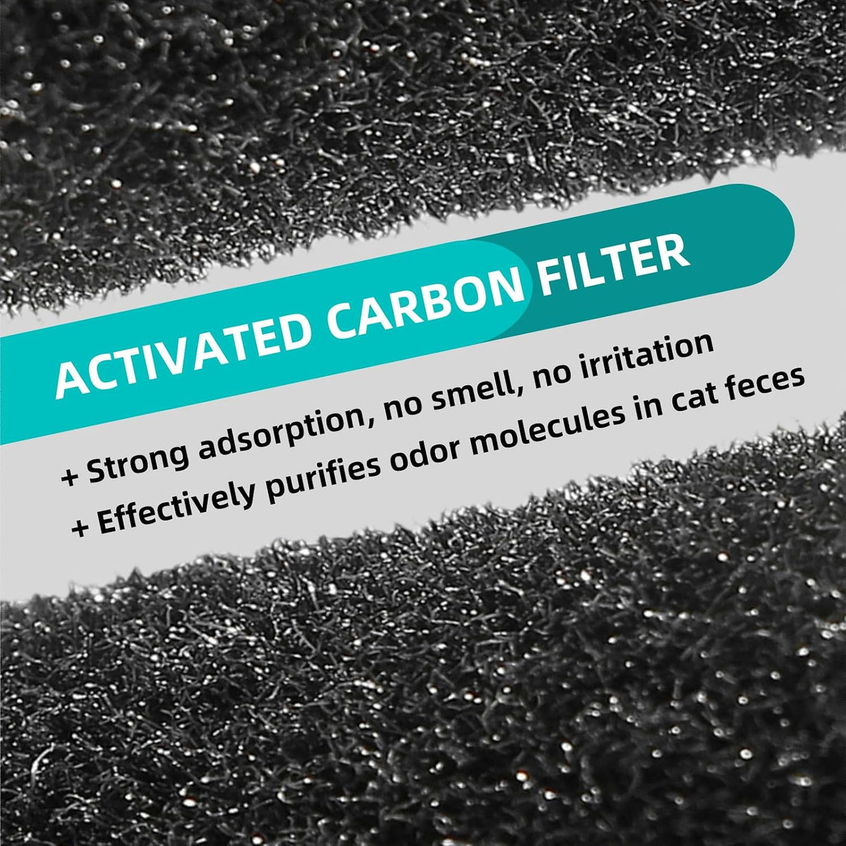 10-Pack 4.5" x 6.5" Carbon Filter Pads for Covered Cat Litter Boxes - L3 Filters - image 4