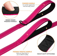 Joytale Reflective Dog Leash for Medium & Large Dogs - 4 ft 2 Handle / Hotpink - image 2