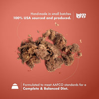King Lou Pets - Human Grade Raw Food for Dogs and Cats - Complete Meal for Pets - Freeze Dried Beef Recipe - 14oz