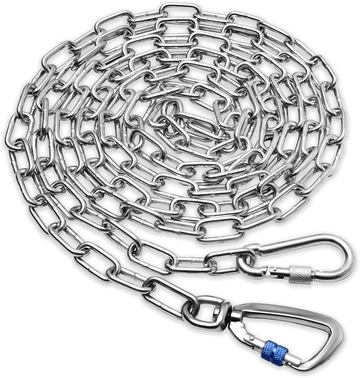 Heavy Duty Dog Chain for Yard-15FT Metal Dog Chain Leash Chew Proof - 10FT / SILVER,UP TO 150LBS