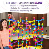 Marble Genius 300 pcs Glow Marble Race Track & STEM Toy for Kids Ages - Extreme Set - 300 pcs - image 4