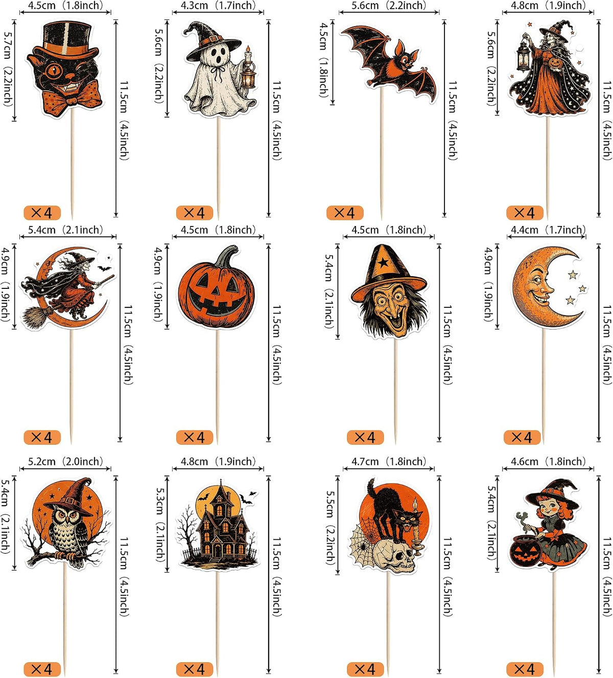 Rsstarxi 24 Have a Killer Birthday glitter horror cupcake toppers - view 35