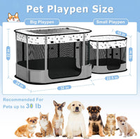 Cat Playpen, Portable Pet Dog Playpen - Grey / 32" × 24" × 22" - image 3