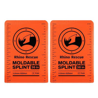 RHINO RESCUE First Aid Splint 36" X 4.3" Orange-Gray, Keep Bones in Position (2, Folded)