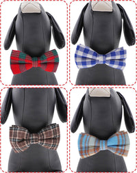 PET SHOW 10 Pack Plaid Big Dog Bow Ties for Large Medium Dogs Sliding - image 4