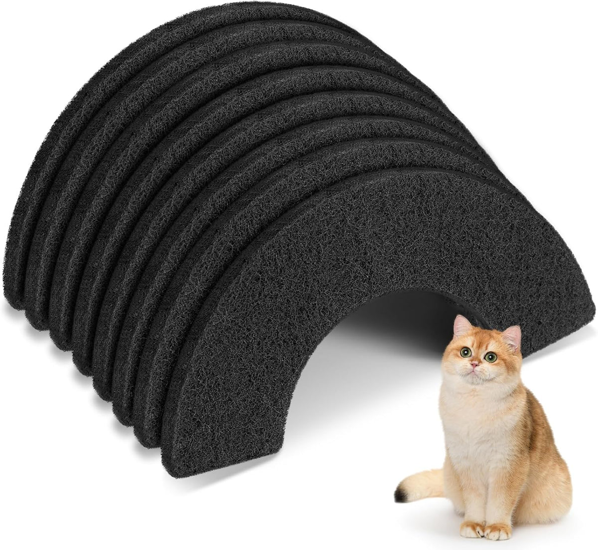 8 Pack Thickened 0.45” Carbon Filters Compatible with Litter Robot 4