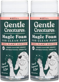 Gentle Creatures Magic Foam Dog Paw Cleaner with Scrubber Brush - Refill (Pack of 2)