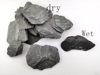 Voulosimi Natural Slate Rocks PH Neutral Stone Perfect Rocks for Aquariums, Landscaping Model,Tank Decoration,Amphibian Enclosures (3.5 LB, 5-7 inch)