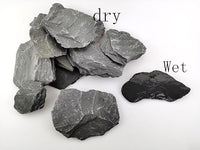 Voulosimi Natural Slate Rocks PH Neutral Stone Perfect Rocks for Aquariums, Landscaping Model,Tank Decoration,Amphibian Enclosures (7.5 LB, 3-5 inch)