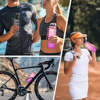 Enerbone Water Bottle, Leakproof BPA & Toxic Free, Motivational Water Bottle with Times to Drink and Straw, Fitness Sports Water Bottle with Strap for Office, Gym, Outdoor Sports