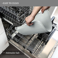 Waterproof Pet Feeding Mat with High Raised Edges, Heavier and Thicker Placemats for Cat Dog Water Bowl with BPA Free, Dogs Cats Food Mats for Messy Drinkers to Prevent Spill and Protect Floors