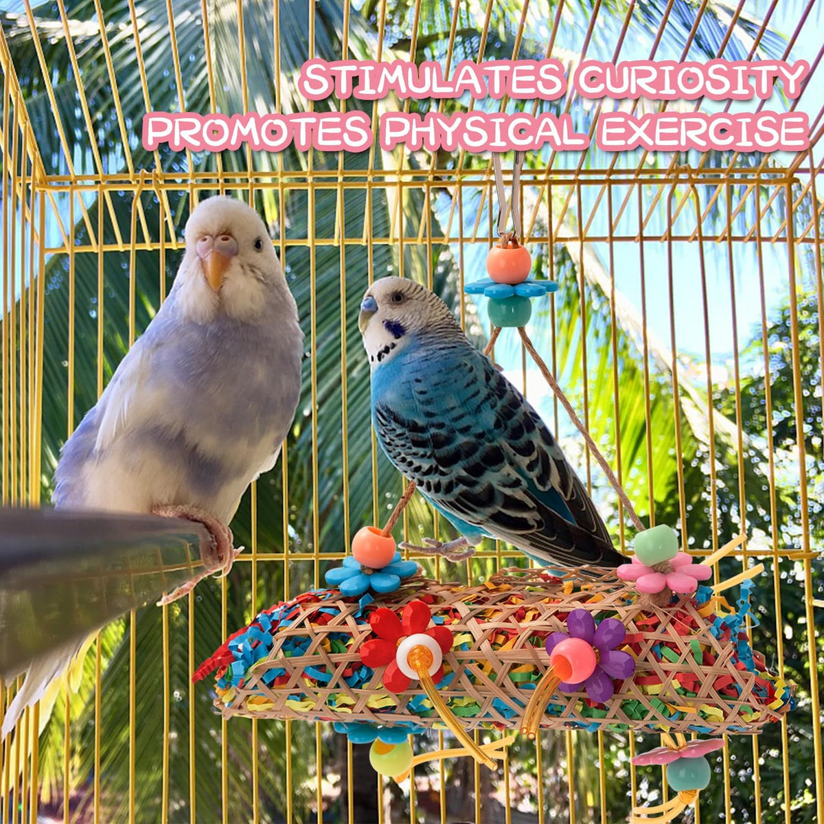RLRICH 6 Pack Bird Colorful Chewing Toys Parrot Foraging Shredder - image 2