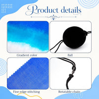 Jenaai silk veil poi set of 4 with black balls and adjustable chains in bright colors - view 17