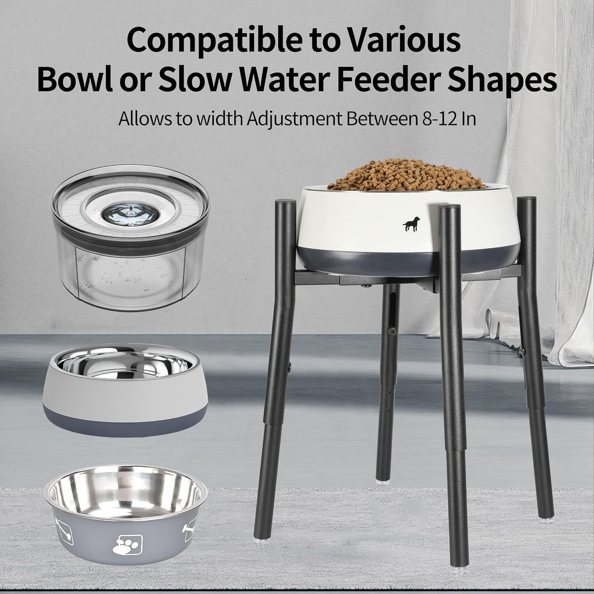 PROERR Raised Single Dog Bowl Stand for Medium Large - image 2