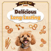 Gootoe Turkey Tendon Dog Treats, Stick (M) 3.17 oz, USA-Sourced Turkey Tendon, Natural Snack, Premium Puppy Chews, Hypoallergenic, Rawhide Free, Reseal Value Bags, Size for Medium Dogs