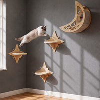 Moon & Star Cat Wall Shelves - Beige / M - image 3