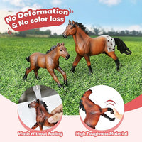Horse Stable Playset, Horse Toys Set for Girls and Boys with Rider, Farm Animal Figurines Barn Toys, Pretend Play for Kids 3-5 6 7 8-10 Birthday Gifts