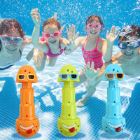 Summer Pool Toys Underwater Diving Games Dive Sticks Duck 3-Pack – Fun for Kids & Family - Clown Egges - image 2