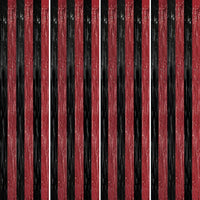 Voircoloria 2 Pack Gold Foil Fringe Backdrop Curtains - Red and Black / 4