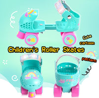 SULIFEEL Kids Adjustable Quad Roller Skates for Girls and Boys – Fun for Kids & Family - Unicorn Green - image 2
