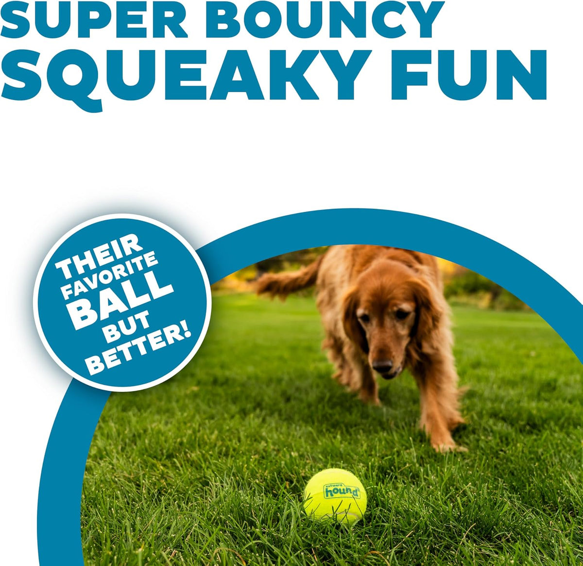 Outward Hound Squeaker Ballz Tennis Ball Dog Toy, 2.5", 4‑Pack - Multi Squeaker Balls / Large / 4-Pack - image 3