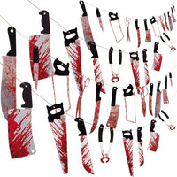 4PCS Halloween Decorations Bloody Banners: Horror Party Garland Decor – Fun for Kids & Family