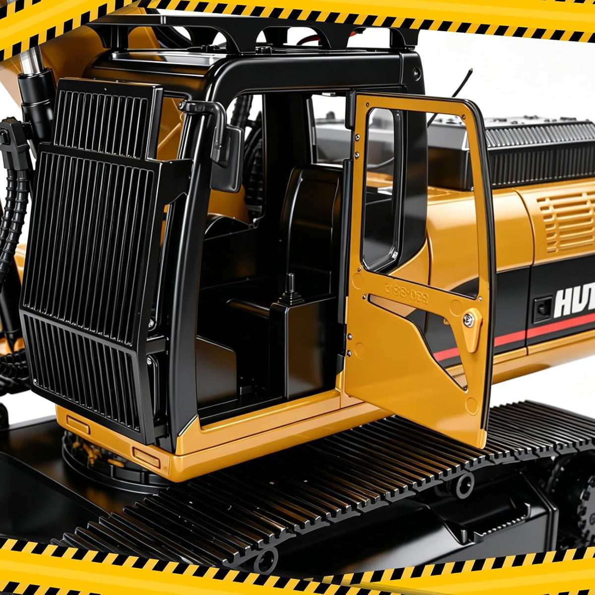 kolegend 1:14 RC Excavator 25 Channel 4 in 1 Construction Toys - Yellow - image 4
