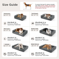 Bedsure ComfyFleece Memory Foam Orthopedic XL Dog Bed Washable 42" – Essentials for Dogs - Amphora / 42.0"l X 30.0"w X 7"th - image 4