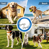 10/15/20/25FT Dog Tie Out Cable - Blue / 125Ibs 10ft - image 2