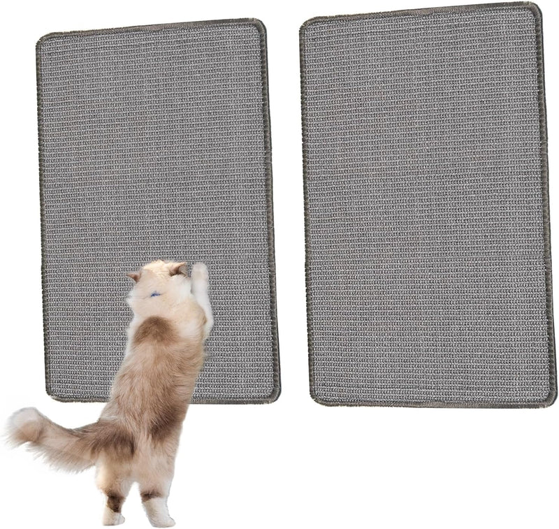 Sisal Cat Scratcher Mat with Sticky Tapes - Gray / 23.6" x 15.7" (2-Pack)