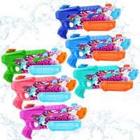 Super Water Gun for Kids Adults: 2 Pack - Blue, Light Blue, Cyan, Green, Pink, Purple