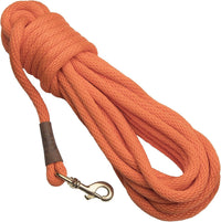 Mendota Pet Check Cord Leash, Dog Training Lead, Made in The USA - Orange / 1/2 in x 30 ft