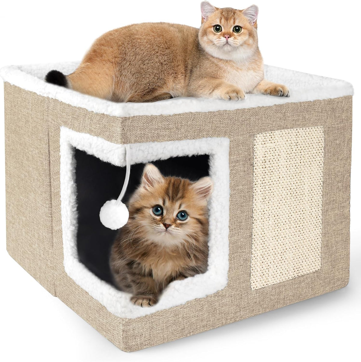 Loyareal Cat Houses for Indoor Cats - S / Khaki