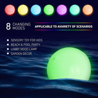 FLAMDYNO 12-Inch Light Up Pool Toys, LED Beach Balls for Kids 3+ – Fun for Kids & Family - 8-Ball Set - image 4