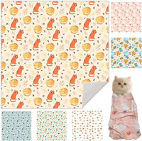 21.7" Cat Grooming Wrap, Cat Wrap for Cutting Nails, Self-Adherent Fabric Wrap for Cats, Cat Burrito Wrap Anti-Scratch, Anti-Escape, Multifunctional Swaddle Wrap Pet Tool (Orange Kitten, Large)