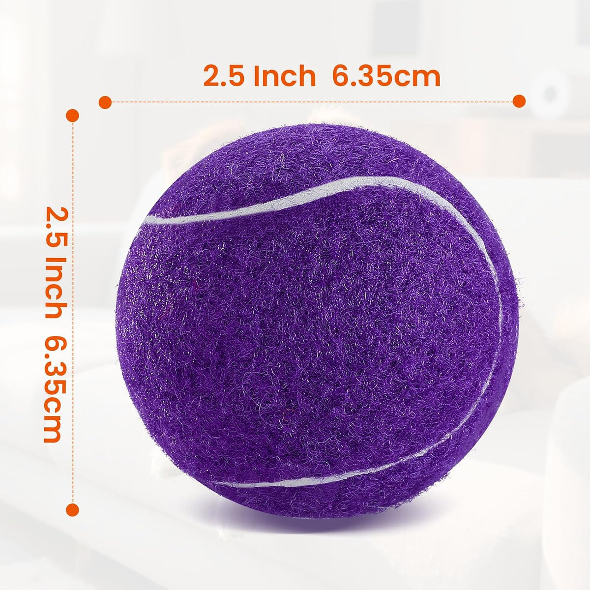 Colorful Tennis Balls for Dogs, Non Squeaky - Medium-2.5in / 16P - image 2