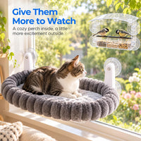 Cat Window Perch with Bird Feeder - L - image 3