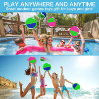 Officygnet ball catch game with pink and green sticky paddles, balls and storage bag - view 5