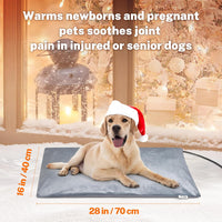 Toozey Heated Dog Bed and Cat Heating Pad, Waterproof Pet Mat - M: 28" x 16" - image 4
