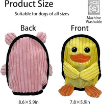 Squeaky Dog Toys 3 Pack, Soft and Tough Dog Plushes, No Stuffed Toy Sets, Durable Pet Chew Toys for Small, Medium and Large Dogs Interact and Reduce Boredom
