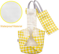 VANFAVORI Bird Diaper Flight Suit with 80-inch Leash, M Size - Yellow Check - image 2