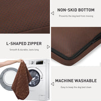 KSIIA Washable Dog Bed for Crate Waterproof for Medium Dogs - Brown / 35.0"L x 22.0"W x 3.0"Th - image 4