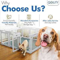 Clear Dog Playpen Indoor, Effectively Relieves Pet Anxiety, Suitable for Most Dogs, White