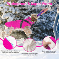 Dogcheer Dog Coat with Harness - Pink / Large(Chest:24.8"Back:16.9" Neck:17.7") - image 3