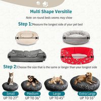 Round Dog Bed Covers Replacement Washable - Paw Chic / Large (Up to 45″) - image 3