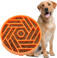 WHIPPY Slow Feeder Dog Bowl - orange
