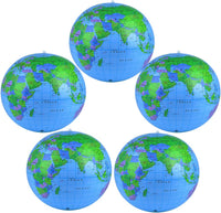 Coopay inflatable globe beach ball 2 pack, 12 inch PVC world map balls