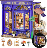 Rolife Bakery Shop DIY Miniature Dollhouse Kit Creative Gift - Leisure Time Tea Room