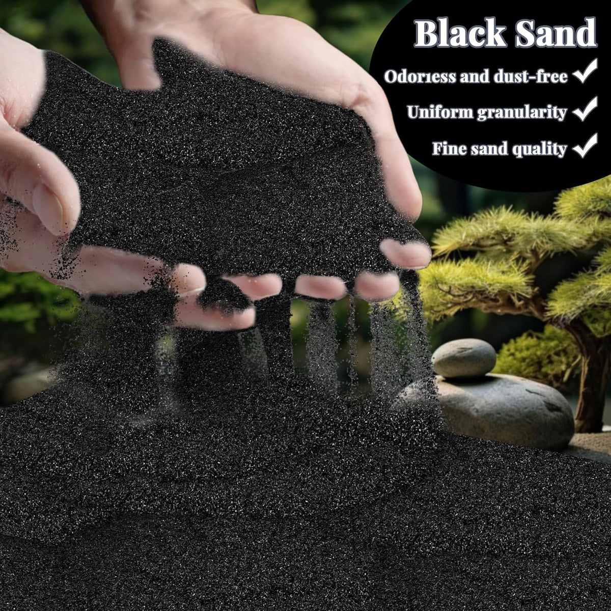 RAINFLOW 15oz Fine Yellow Sand for Crafts - Black / 15 OZ - image 2